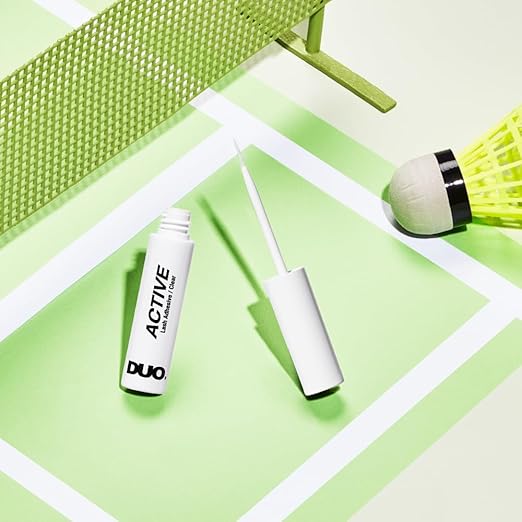 DUO Active Clear Lash Glue – Brush-On Lash Adhesive for Strip Lashes, Quick-Dry, Waterproof Eyelash Glue, 0.16 oz (4.6g)