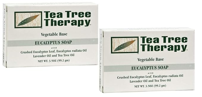 Tea Tree Therapy Vegetable Base Bar Soap, Eucalyptus, 2 count