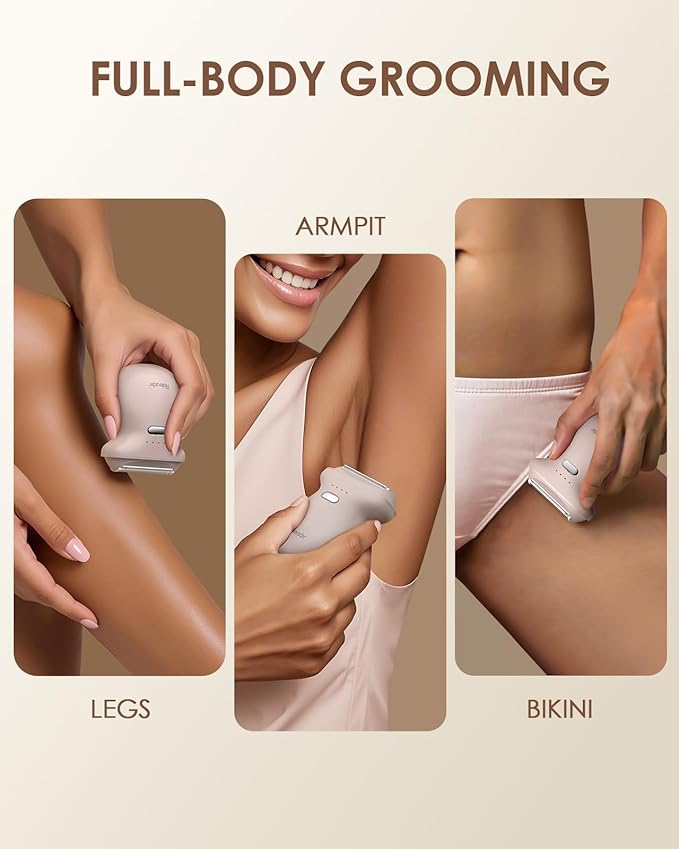 Mini Electric Shaver for Women, Travel Body Hair Trimmer Hair Removal Razor with LED Display, Waterproof Wet/Dry Use Type-C Charging, On-The-Go Skin