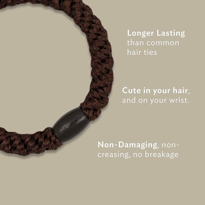 L. Erickson Grab & Go Pony - Purple Daze - 8 Pack Ponytail Holder Hair Ties - Mixed Purples