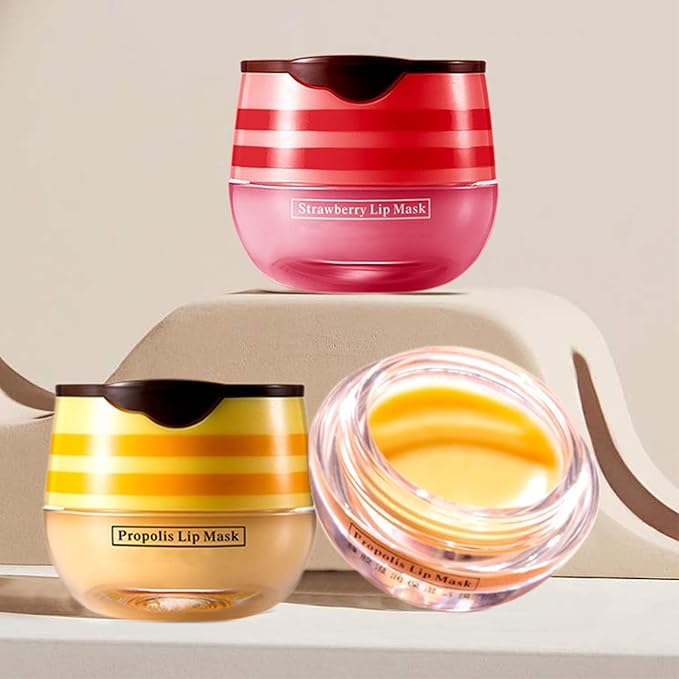 2 PCS Lip Balm Honey Pot, Wrinkle