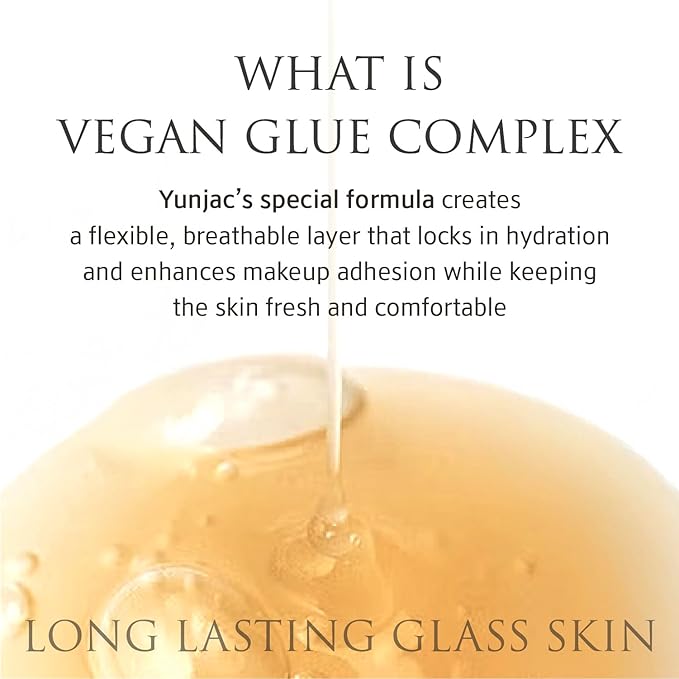 YUNJAC Base Prep (1.35 fl oz) - Grip Primer, Skin Perfecting Makeup Base for Korean Skin Prep. Silicone-Free, Serum Texture for Glowing, Flawless, and Long-Lasting Makeup