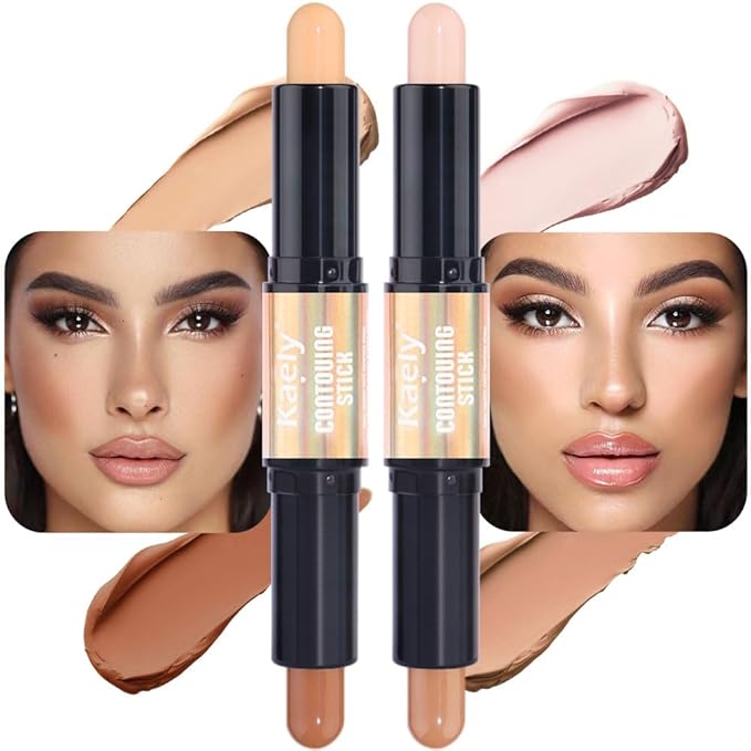 evpct 2in1 Face Shaping & Contouring Stick Cream Contour Concealer Bronzer Stick Makeup Kit for Face Highlighter Makeup Stick contorno maquillaje de maquillaje, ORIGINAL Universal + ORIGINAL Medium