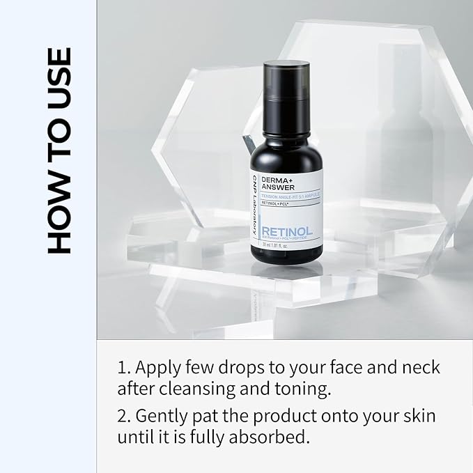 CNP Retinol PCL Eye Treatment Serum (0.5 fl.oz/ 15ml) - DermaAnswer Tension Angle-Fit Ampule, Under Eye Tightening, Firming, Korean Night Skincare, Fine Lines and Dark Circles