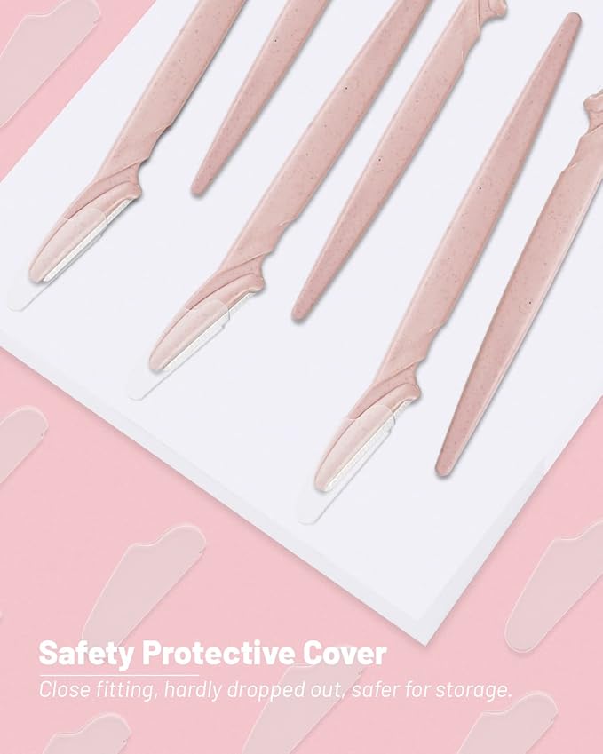 MoHern Dermaplaning Tool for Face, 30 Pcs Dermaplane Razor for Face, Multipurpose Face Razors for Women and Men, Pink