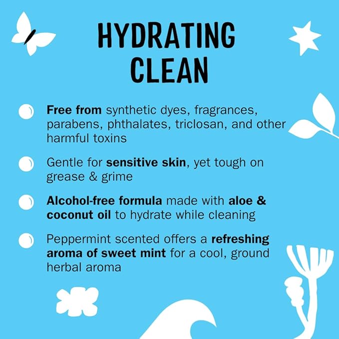 Molly's Suds Foaming Hand Soap - Made with Aloe and Coconut Oil | Moisturizing Hand Wash | Clean Ingredients, Infused with Essential Oils | Peppermint - 8.25 Oz (Pack of 3)