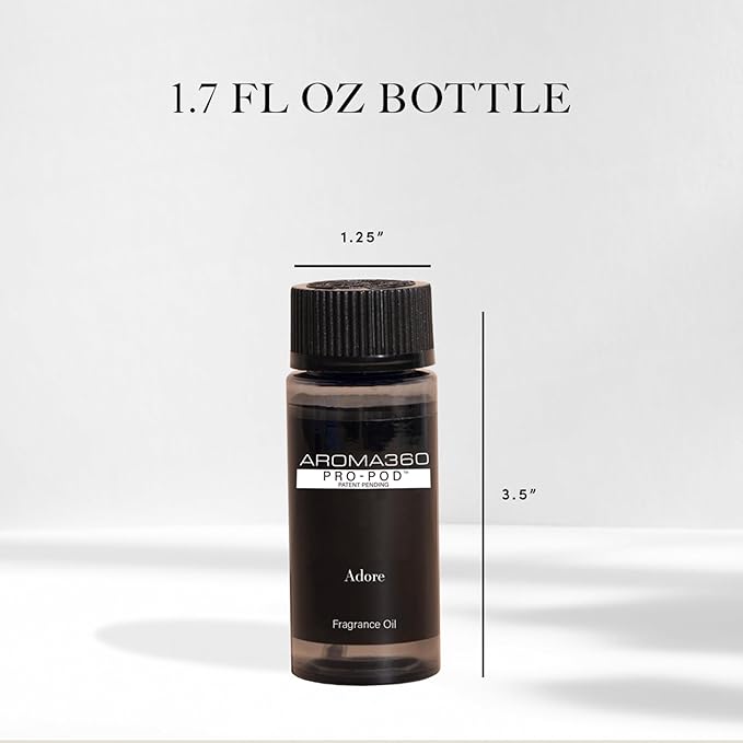 Aroma360 Pro Pod - Adore Fragrance Oil Blend - 50ML | Hotel Inspired Luxury Essential Oil Diffuser | Aromatherapy Scent Diffuser Oil | White Tea, Jasmine, Peony, Gardenia, Sandalwood, Amber and More