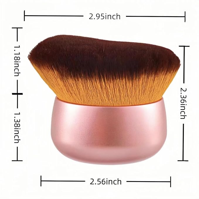Blend & Blur 75mm Body Kabuki Brush - For Self Tanner, Body Bronzer & Foundation | Face/Back Multitool | Wet/Dry Use (Rose Gold)