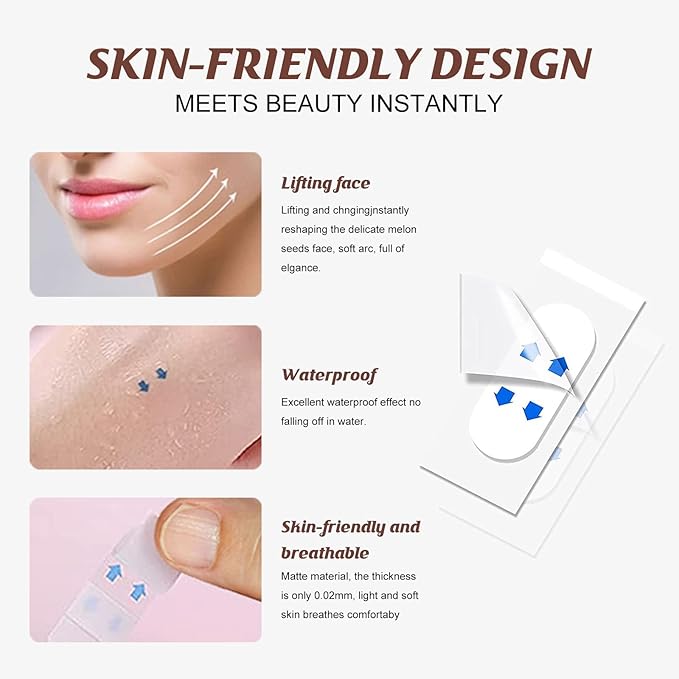 Face Lift Tape Invisible,Face Lifting Tape, Facelift tape, 120PCS, face tape for Double Chin, Saggy Skin,Wrinkles Lifting,live streaming,V-Shaped Face Lifter Patch Overnight