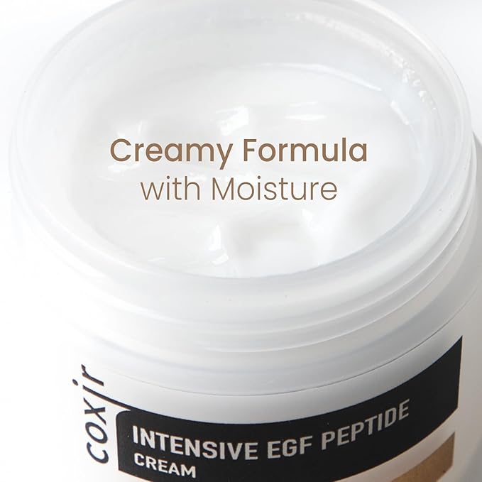 coxir INTENSIVE EGF PEPTIDE CREAM l Day&Night Firming Cream l EGF(Epidermal Growth Factor), Peptides, Niacinamide, Panthenol, Collagen l Korean Skincare [50ml/1.69fl.oz]