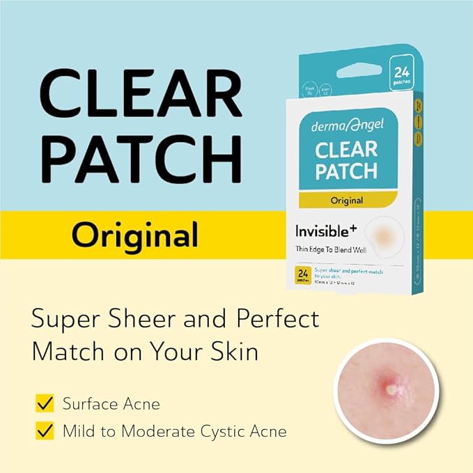 Invisible Pimple Patches for Cystic Acne - Premium Hydrocolloid Acne Patches & Zit Stickers, Cystic Acne Patch with Matte Finish - 240 Count - 3 Sizes Invisible Plus (Clear Patch)