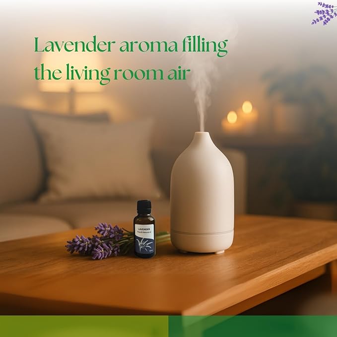 Roots & Above Pure Natural Lavender Essential Oil 1.01 oz/30ml for Diffuser, Skin, Hair, Self-Care, Soap & Candle Making Scent Fragrance