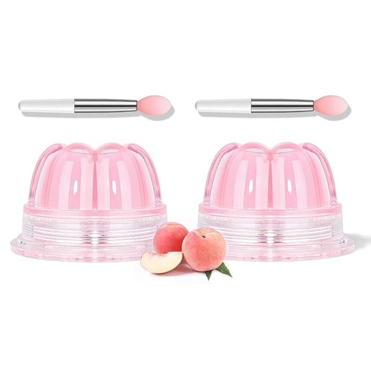 2Pc Jelly Lip Mask Overnight,Fruity Peach Collagen-Peach