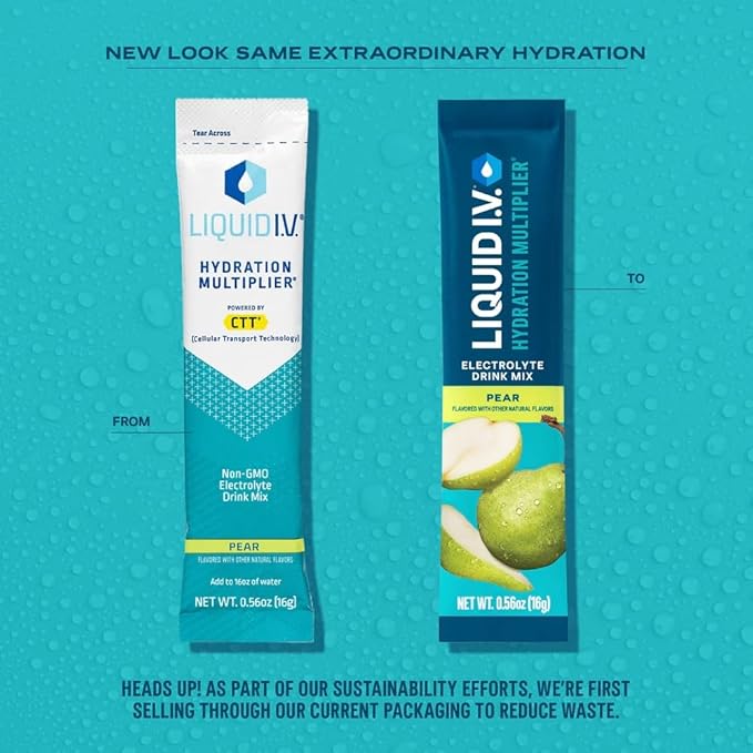 Liquid I.V.® Hydration Multiplier - Pear | Electrolyte Powder Drink Mix | 1 Pack (16 Servings)
