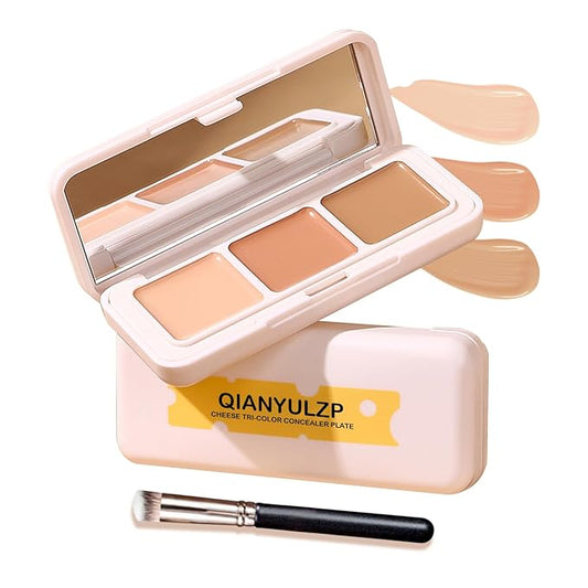 3 Colors Correcting Concealer Palette,Concealer Contour Foundation Makeup Dark Circles,Acne,Blemish
