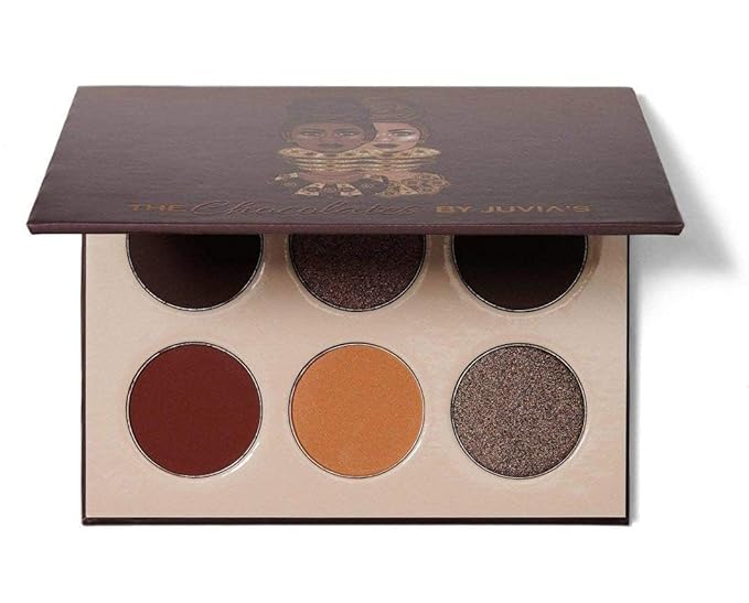 Juvia's Place Palette The Chocolates - Tan, Auburn, Shades of 6, Rich Dark Chocolate Palette, Professional Eye Makeup, Pigmented Palette, Makeup Palette for Eye Color & Shine