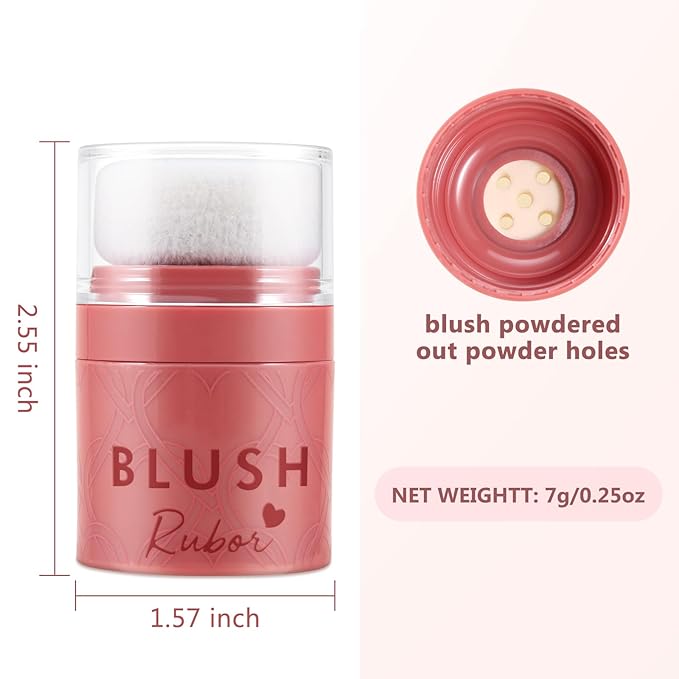 Boobeen Loose Blush Powder Air Cushion Blush, Face Blusher Cheeks Powder, Natural Highly Pigmented Soft Blush Makeup Long Lasting, Matte Finish