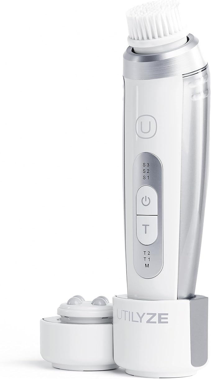 Radiant Pro - Smart Sonic Facial Cleansing Brush & Face Massage Device, Rechargeable & Waterproof Electric Face Scrubber Brush for Men & Women, Premium Face Exfoliator Scrubber