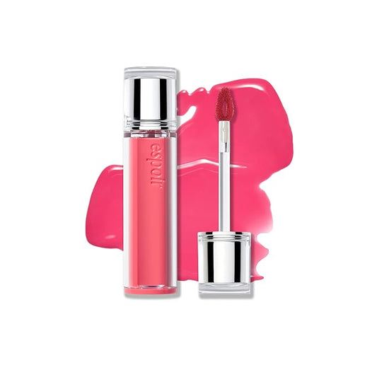 Espoir Couture Lip Tint Glaze #21 Bubbly 0.14oz | Volumizing Lip Stain with Syrupy Shine | Long-Lasting & Vibrant Color for Radiant Lip Look | Moisturizing & Glossy Lip Tint | Korean Lip Makeup