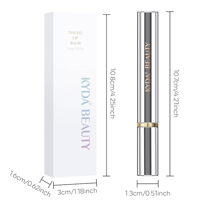 KYDA Tinted Lip Balm, Hydrating Sheer Formula Lip Balm, Natural Glossy Finish, Moisturizing Lip Care Balm for Dry Lips, Pink Candy