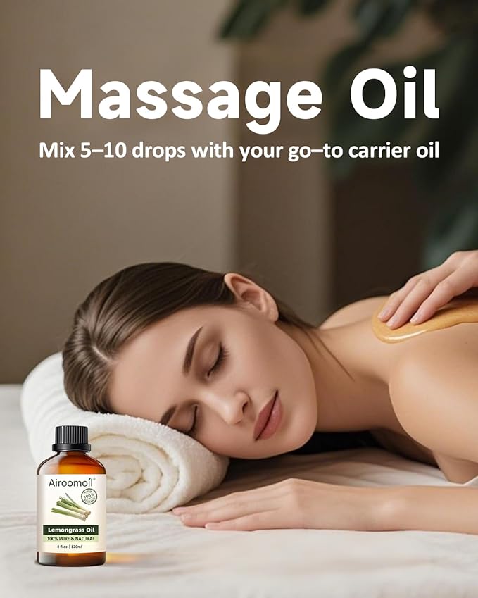 Pure Citronella Essential Oil, 100% Pure Natural Citronella Essential Oil, Premium Grade Essential Oils for Diffusers for Home, Skin, Care Massage, Soap Making, Aromatherapy, 4 Fl Oz | 120ml