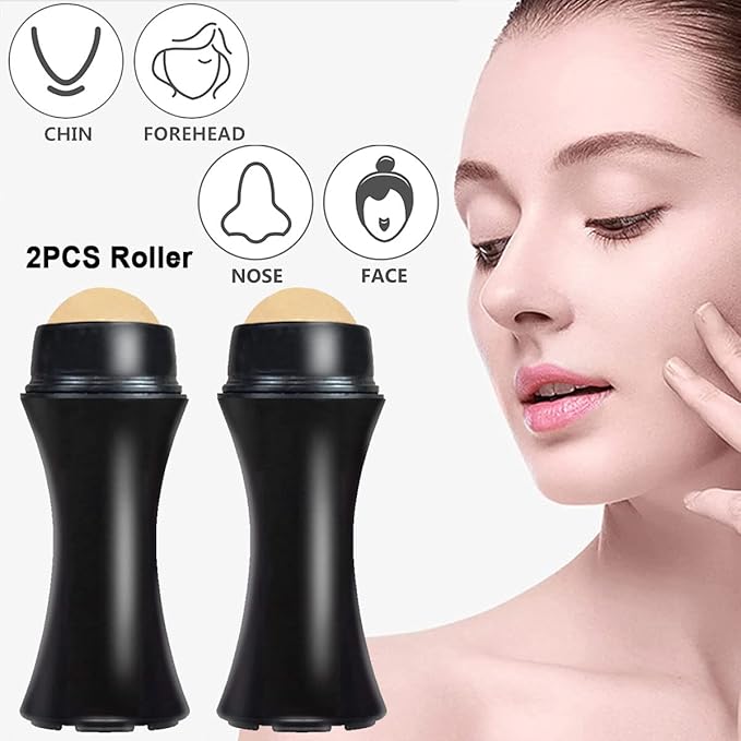 2Pcs Volcanic Face Roller Oil Control On The Face