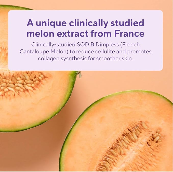 Premium Cellulite Supplement – Anti Cellulite Capsules For Women – Supports Skin Smoothing, Smooth Legs, Reduces Cellulite & Promotes Collagen Production – With Clinically Studied Melon SOD – 30 Count