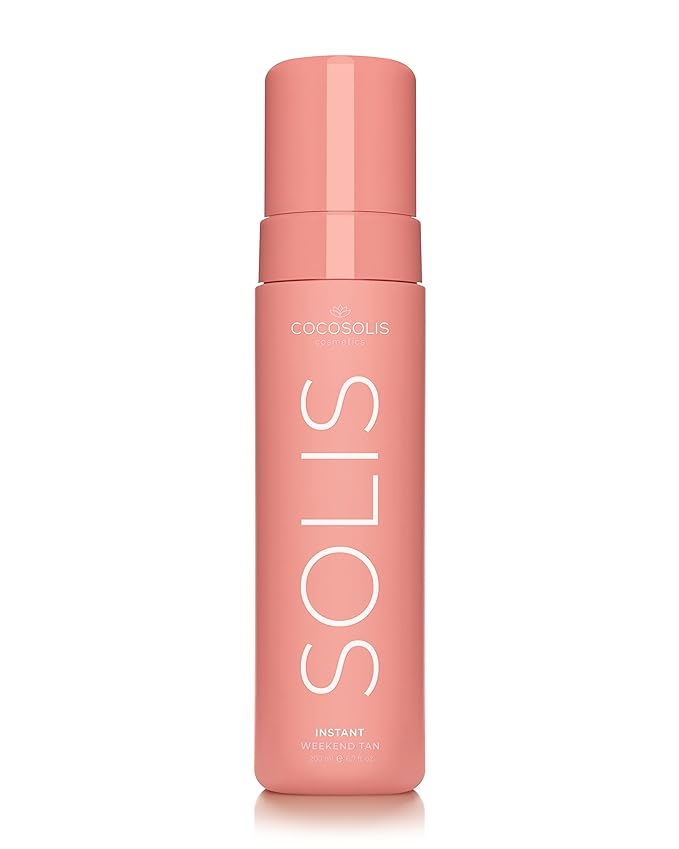 COCOSOLIS SOLIS Instant Weekend Tan Self-tanning lotion for face and body, mousse with immediate effect and washable, for a rich, natural and long-lasting tan, with plant-based DHA (200 ml)
