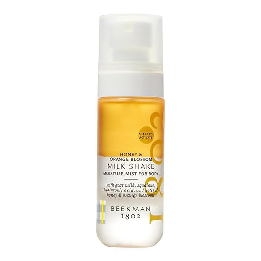 Beekman 1802 Honey & Orange Blossom Milk Shake - Body Mist - 2.0 fl. oz - With Hyaluronic Acid & Jojoba Oil - Instantly Moisturizes, Hydrates & Softens - Good for Sensitive Skin - Cruelty Free