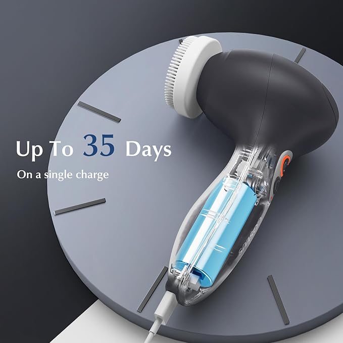 COSLUS Facial Cleansing Brush Face Scrubber: 3 in 1 Bi-Directional Electric Spin Brush for Removing Blackhead, Exfoliating, Massaging - Rechargeable Waterproof, 3 Adjustable Speeds for Men & Women