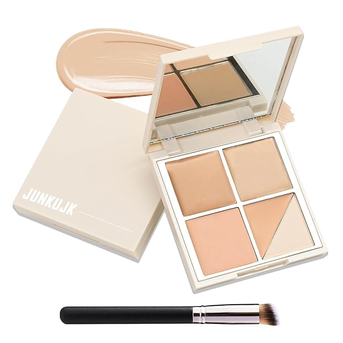 5 Colors Correcting Concealer Palette,Waterproof Long Lasting Cream