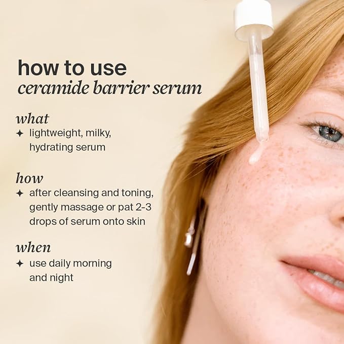 Cocokind Ceramide Barrier Serum, Hydrating Serum to Reduce Dryness, All Skin Types including Sensitive Skin, Fragrance Free, Cruelty Free, 1 fl oz