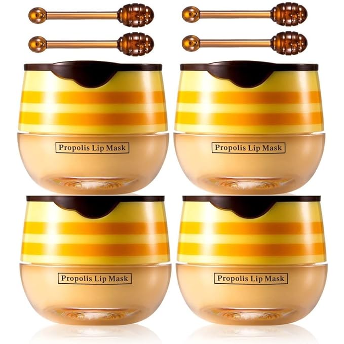 4 Pcs Lip Balm Honey Pot,