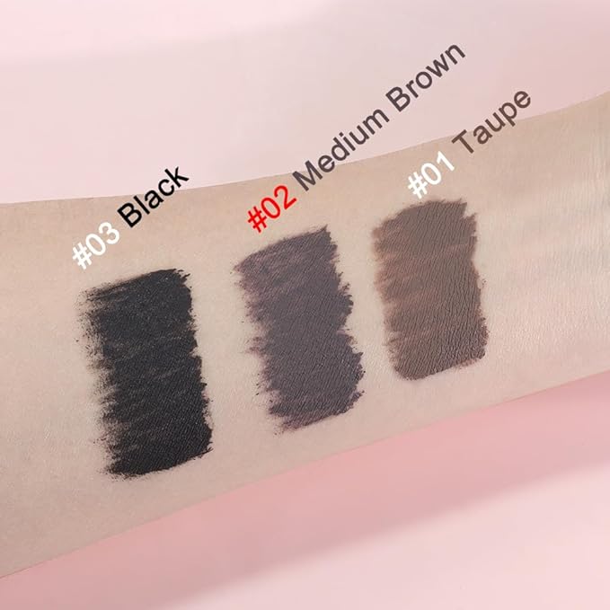 evpct 2-in-1 Tinted Brow Gel & Clear Brow Setting Glue Eyebrow Gel Kit - Strong Hold 24HR Waterproof Smudgeproof Eyebrow Makeup for Natural Soft Full Brows, Brows Enhancer Mascara Makeup - Dark Brown