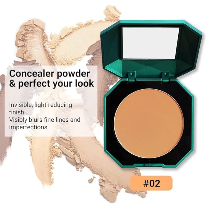 Pressed Matte Face Powder Makeup & Setting Powder for Poreless Wrinkle Blurring Contour Concealer Finishing,Lightweight,High Coverage,Shine Control, N.W 10g (02)