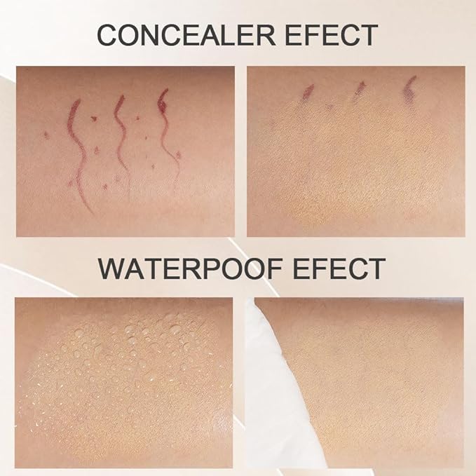 Pro 2pcs Tri-color Face Concealer Contour Palette.Demi Beige Color Correct Cream Foundation Palet.Natural Ivory Cream Makeup Plate Waterproof