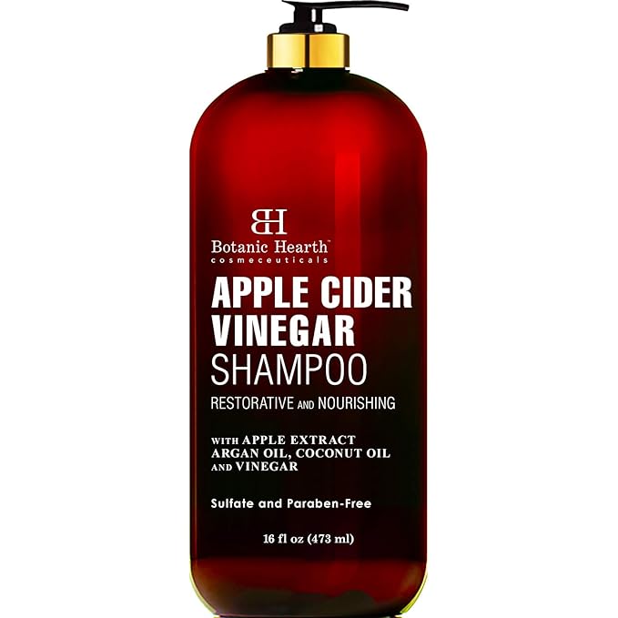 Botanic Hearth Apple Cider Vinegar Shampoo | Clarifying And Nourishing, Reduces Itchy Scalp, Dandruff & Frizz | Sulfate Free, For All Hair Types, Men And Women | 16 Fl Oz