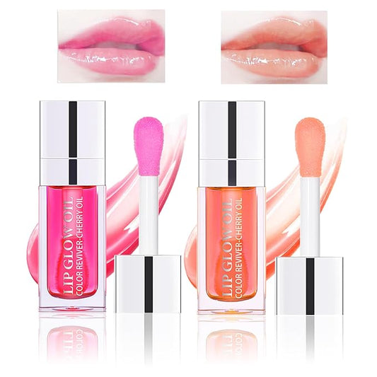 2PCS Lip Oil Set, Hydrating Lip
