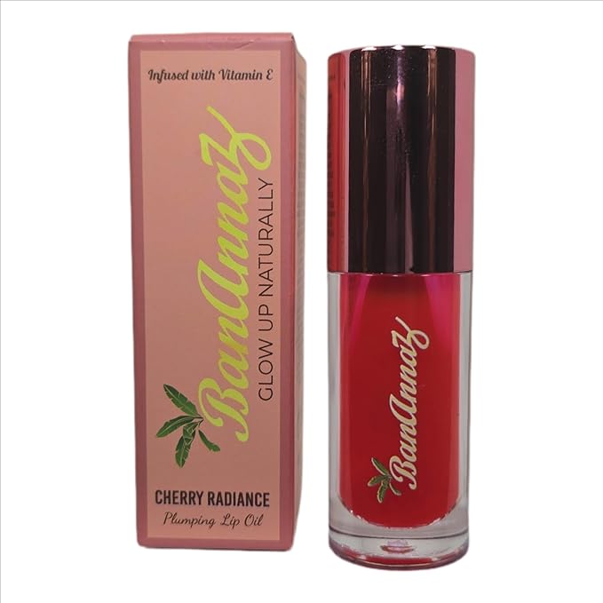 Cherry Radiance Lip Oil, Sheer Glossy Finish, Hydrating Formula (Cherry Radiance)