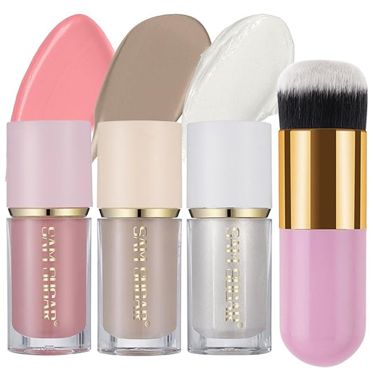 3Pcs Liquid Contour Makeup Trio with Bronzer Shade,