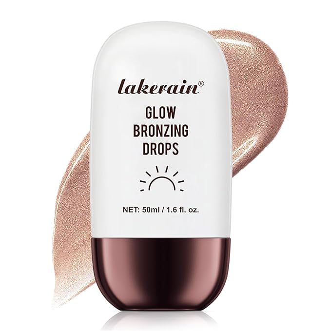 Bronzing Drops For Face, Liquid Bronzer Glow Drops, Champagne Shimmer)