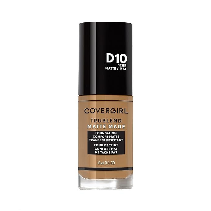 Covergirl Trublend Matte Made Liquid Foundation, D10 Golden Caramel, 1.014 Fl Oz
