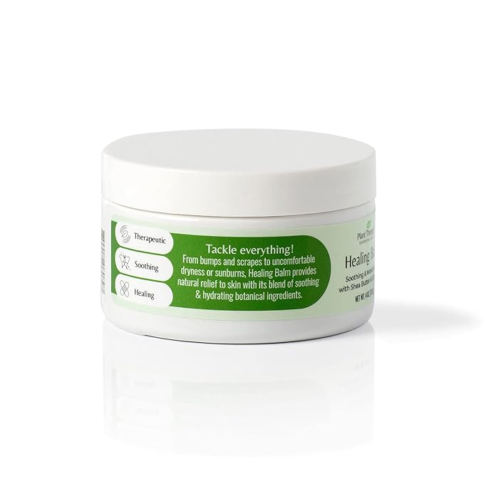 Plant Therapy Healing Balm 4 oz 100% Pure & Natural, Nutrient-Rich Botanical Formula, Soothing Ingredients: Shea Butter, Tamanu Oil, and Calendula Extract