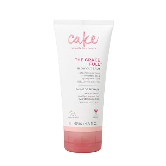 Cake Beauty The Grace Full Blowout Balm, Cruelty Free Vegan Blow Dry Heat Protectant – Straightener Cream – with Coconut Oil, Smooth, Glossy Moisture - Sulfate Free and Paraben Free Smoothing Cream
