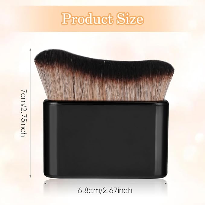 Self Tan Brush Soft Body Makeup Brush Portable Self Tanning Brush Self Tanner Face Brush For Body & Leg Makeup（Black）