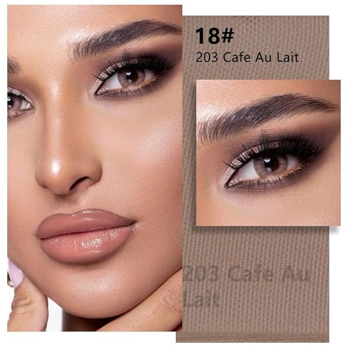 Buildable Matte Eyeshadow Makeup Palette Single - Light Cocca Shades | Creamy Pressed Powder for Easy Blending | Mini Travel Palette for Women | Everyday Natural Eye Makeup