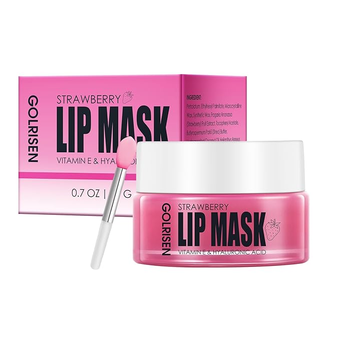 Lip Mask Hydrating - Plump & Repair Dry Lips | Lip Mask Overnight - Infused with Hyaluronic Acid & Vitamin E | Lip Sleeping Mask - Wake Up to Soft, Smooth Lips, 0.7 oz