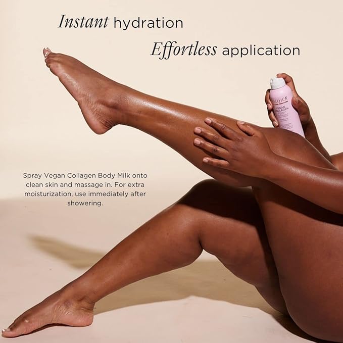 Pacifica Spray Lotion for Body - Vegan Collagen Body Milk Spray – Hydrating Moisturizer Mist Fast-Absorbing Instantly Hydrates & Softens Skin Jasmine & Vanilla Natural Scent Clean Beauty Non-Aerosol