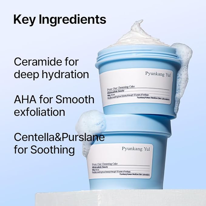 Pyunkang Yul PKY Pore Out Faicial Cleanser, Sticky Clay absorbs impurities & Makeup, Deep Pore Cleansing with Moisture (3.38 Fl. Oz, 100g)