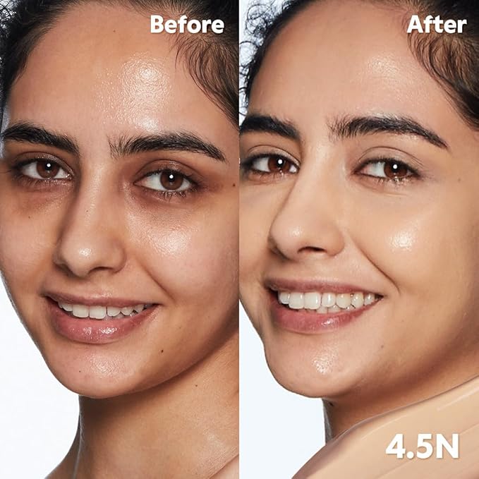 TIRTIR Glide&Hide Blurring Concealer - Creamy texture, Conceals dark circles and wrinkles, Dual formula (liquid tip & balm stick), Long-lasting wear, Korean Makeup, #7.3N, 0.28 Oz